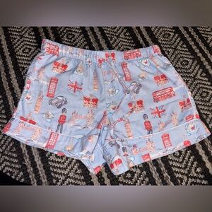 Posh Peanut Blue and Red London Themed Shorts